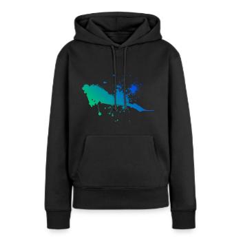 Scuba Diver Scuba Diving Diver Scuba Diver - Sweat à capuche Premium bio Femme - noir - Devant - Julia (174cm)