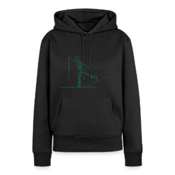 Langlauf Classic Langlauf Langlauf Skating - Frauen Premium Bio Hoodie - Schwarz - Vorne - Julia (174cm)