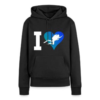 Diving Scuba Diver Scuba Taucher Scuba Tauchen - Frauen Premium Bio Hoodie - Schwarz - Vorne - Julia (174cm)