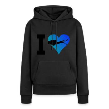 Hommes Scuba Diver Diver Scuba Divers - Sweat à capuche Premium bio Femme - noir - Devant - Julia (174cm)