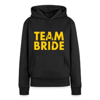 Team bride - Frauen Premium Bio Hoodie - Schwarz - Vorne - Julia (174cm)