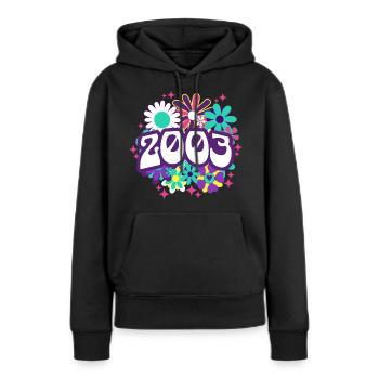Frauengeburtstag 2003 20-jähriges Jubiläum - Frauen Premium Bio Hoodie - Schwarz - Vorne - Julia (174cm)