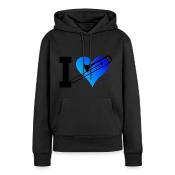 Blechblasinstrument Posaunisten Blaskapelle - Frauen Premium Bio Hoodie - Schwarz - Vorne - Julia (174cm)