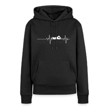 Heartbeat Sleep Sleeping Nap - Women’s Premium Organic Hoodie - black - Front - Julia (174cm)