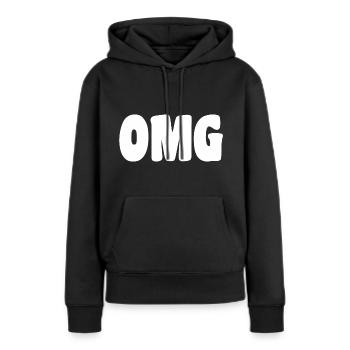 OMG - Frauen Premium Bio Hoodie - Schwarz - Vorne - Julia (174cm)