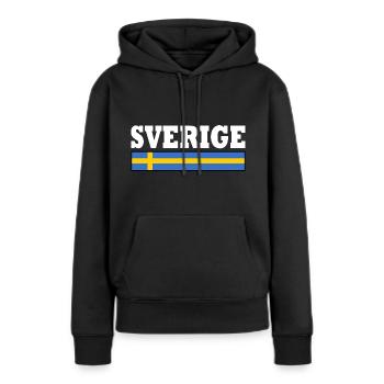 Schweden flagge - Frauen Premium Bio Hoodie - Schwarz - Vorne - Julia (174cm)