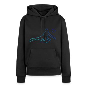 Volley Volley-ball masculin Volley-ball féminin - Sweat à capuche Premium bio Femme - noir - Devant - Julia (174cm)