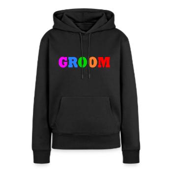 Groom - Sweat à capuche Premium bio Femme - noir - Devant - Julia (174cm)