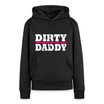 Dirty daddy - Sweat à capuche Premium bio Femme - noir - Devant - Julia (174cm)