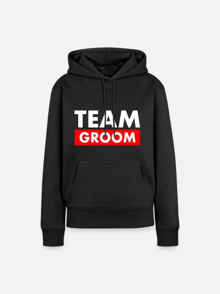 Team groom - Frauen Premium Bio Hoodie - Schwarz