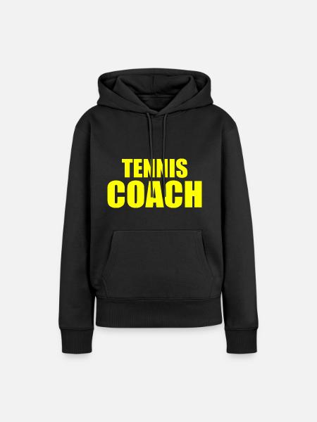 Tennis coach - Frauen Premium Bio Hoodie - Schwarz