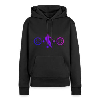 Herren Fussballspielen Fussballspiel Fussball - Frauen Premium Bio Hoodie - Schwarz - Vorne - Julia (174cm)