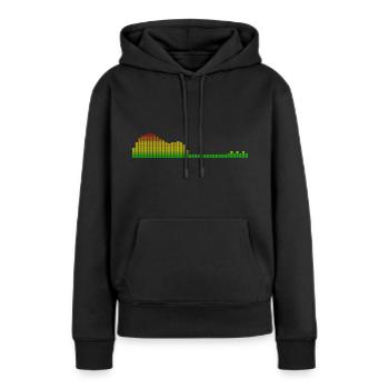 Gitarren-Shape-Equalizer - Frauen Premium Bio Hoodie - Schwarz - Vorne - Julia (174cm)