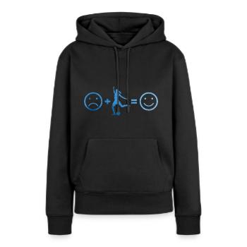 Football Football Match de football Hommes Femmes - Sweat à capuche Premium bio Femme - noir - Devant - Julia (174cm)