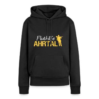Fluthilfe Ahrtal Flut Helfer Hochwasser Eimerkette - Frauen Premium Bio Hoodie - Schwarz - Vorne - Julia (174cm)