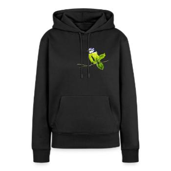 Blue Tit - Sweat à capuche Premium bio Femme - noir - Devant - Julia (174cm)