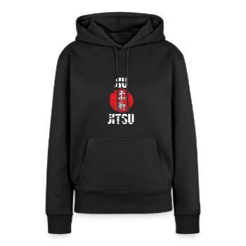 Jiu Jitsu Selbstverteidigung - Frauen Premium Bio Hoodie - Schwarz - Vorne - Julia (174cm)