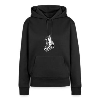 Schlittschuh - Frauen Premium Bio Hoodie - Schwarz - Vorne - Julia (174cm)