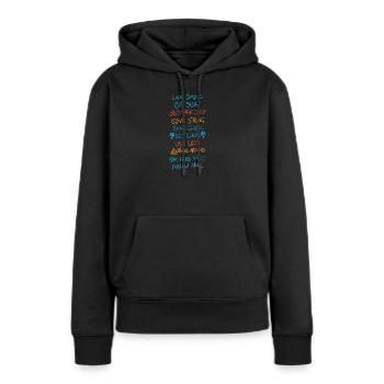 Lebe einfach 2 - Frauen Premium Bio Hoodie - Schwarz - Vorne - Julia (174cm)