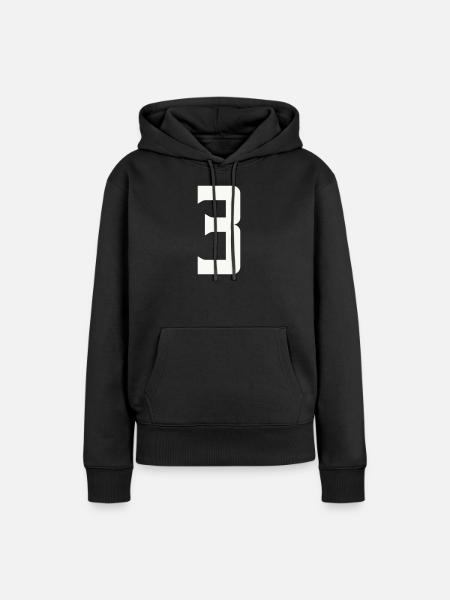 3 - Frauen Premium Bio Hoodie - Schwarz