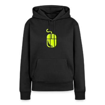 Ordinateur - Sweat à capuche Premium bio Femme - noir - Devant - Julia (174cm)