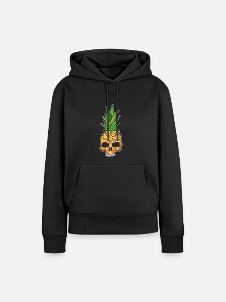 Ananas - Frauen Premium Bio Hoodie - Schwarz