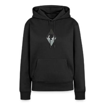 Afro 70s - Frauen Premium Bio Hoodie - Schwarz - Vorne - Julia (174cm)