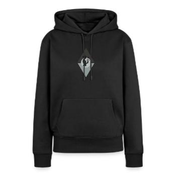 Fleuriste Flower Power Garden - Sweat à capuche Premium bio Femme - noir - Devant - Julia (174cm)