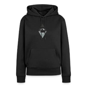 Snack tasty fast food - Women’s Premium Organic Hoodie - black - Front - Julia (174cm)