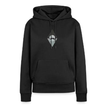 Bart Sir - Sweat à capuche Premium bio Femme - noir - Devant - Julia (174cm)
