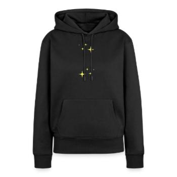 Funkeln Glitzer Sterne - Frauen Premium Bio Hoodie - Schwarz - Vorne - Julia (174cm)