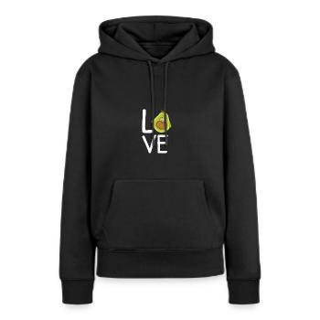 Love Avocado Cartoon Character - Women’s Premium Organic Hoodie - black - Front - Julia (174cm)