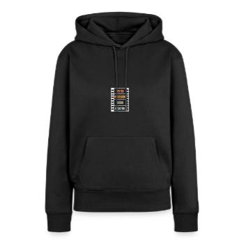 Videograf Filmemacher Filmregisseur Filmemachen - Frauen Premium Bio Hoodie - Schwarz - Vorne - Julia (174cm)