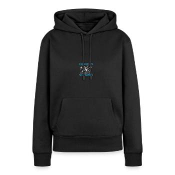 Ingénieur réseau en technologie des réseaux informatiques - Sweat à capuche Premium bio Femme - noir - Devant - Julia (174cm)