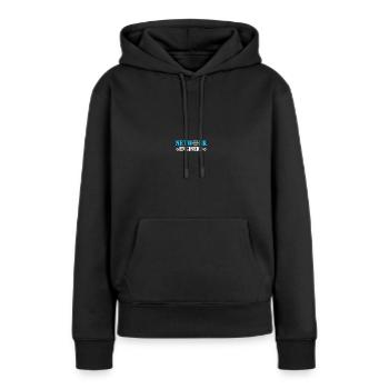 Ingénieur réseau en technologie des réseaux informatiques - Sweat à capuche Premium bio Femme - noir - Devant - Julia (174cm)