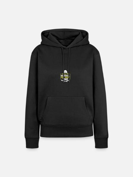 Softball-Trainerin - Frauen Premium Bio Hoodie - Schwarz