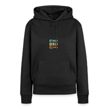 Euphonium baryton en laiton profond - Sweat à capuche Premium bio Femme - noir - Devant - Julia (174cm)