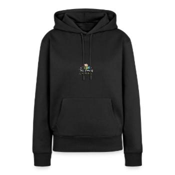 Soeur de l’USIN - Sweat à capuche Premium bio Femme - noir - Devant - Julia (174cm)