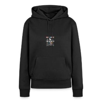 Soeur de l’USIN - Sweat à capuche Premium bio Femme - noir - Devant - Julia (174cm)