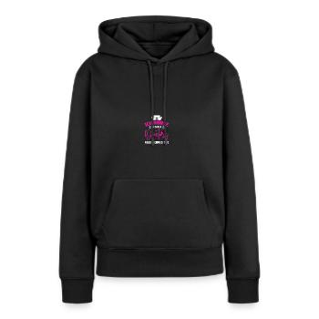 Soins intensifs infirmiers - Sweat à capuche Premium bio Femme - noir - Devant - Julia (174cm)