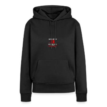 Service d’urgence Infirmière d’urgence Service d’urgence - Sweat à capuche Premium bio Femme - noir - Devant - Julia (174cm)
