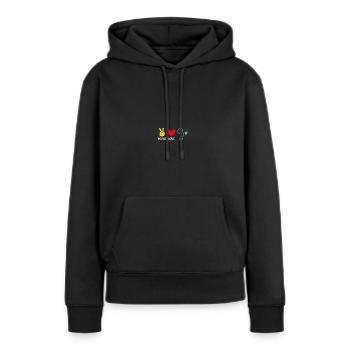 Service d’urgence Infirmière d’urgence Service d’urgence - Sweat à capuche Premium bio Femme - noir - Devant - Julia (174cm)