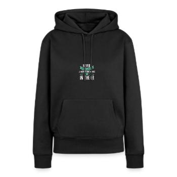 Service d’urgence Infirmière d’urgence Service d’urgence - Sweat à capuche Premium bio Femme - noir - Devant - Julia (174cm)