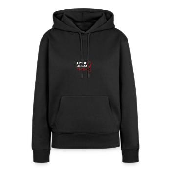 Infirmière d’urgence Infirmière d’urgence - Sweat à capuche Premium bio Femme - noir - Devant - Julia (174cm)