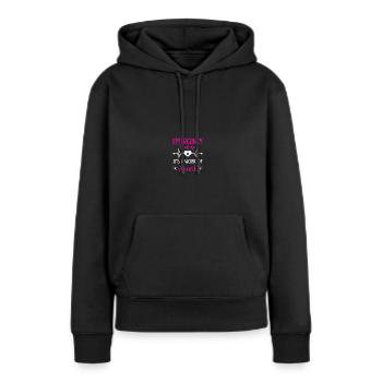 Infirmière d’urgence Infirmière d’urgence - Sweat à capuche Premium bio Femme - noir - Devant - Julia (174cm)