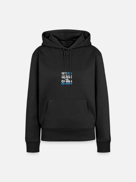Langlauf Läufer Langlauf - Frauen Premium Bio Hoodie - Schwarz