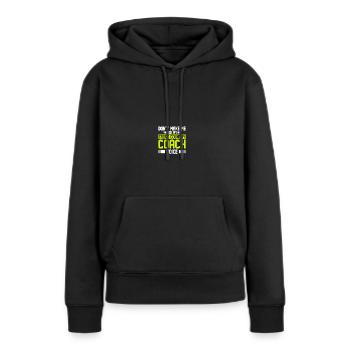 Cross Country Trainer - Frauen Premium Bio Hoodie - Schwarz - Vorne - Julia (174cm)