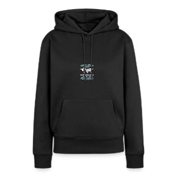 Planificateur de vacances Agence de voyages Agence de voyages - Sweat à capuche Premium bio Femme - noir - Devant - Julia (174cm)