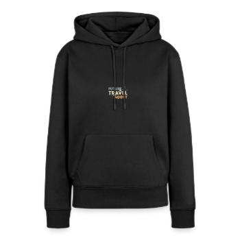 Planificateur de vacances Agence de voyages Agence de voyages - Sweat à capuche Premium bio Femme - noir - Devant - Julia (174cm)
