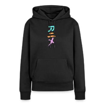Anime (Trickfilm) Japanisch Schriftzeichen -TUSCHE - Frauen Premium Bio Hoodie - Schwarz - Vorne - Julia (174cm)